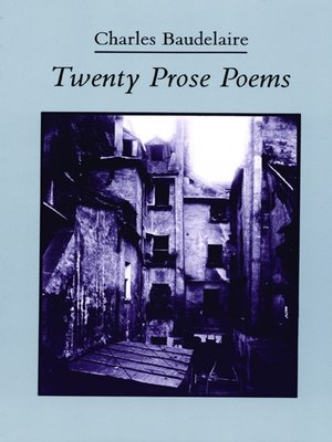 cover image of Twenty Prose Poems